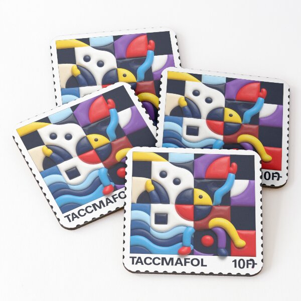 Item preview, abstract 5 round C stamp colorful geometric abstract design designed and sold by SmashingDeals.