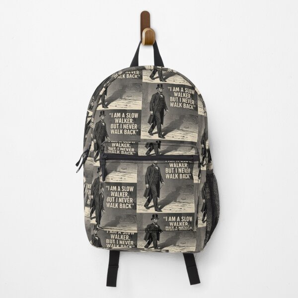 Item preview, "I Am a Slow Walker, But I Never Walk Back" - Abraham Lincoln Inspired Quote - Back and White Art designed and sold by Donsean22.