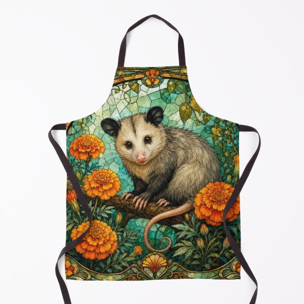 Item preview, OPOSSUM IN OCTOBER BIRTH FLOWER MARIGOLD designed and sold by scicilysimonee.