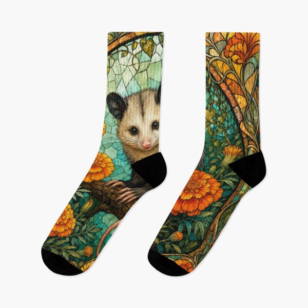 Item preview, OPOSSUM IN OCTOBER BIRTH FLOWER MARIGOLD designed and sold by scicilysimonee.