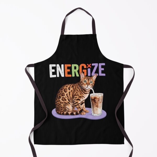 Item preview, Energize Bengal Cat Drinking Coffee — Funny Caffeine Lover Gift designed and sold by TeeSpectrume.