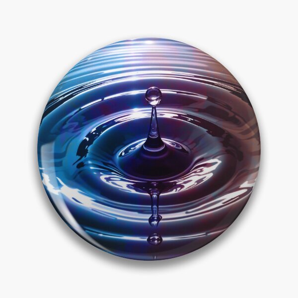 Item preview, Drop — Water Drop Still Life Print Blue Purple Ripple designed and sold by monolithstudio.