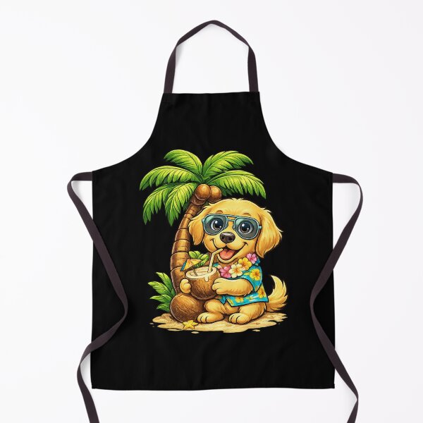 Item preview, Coconut Dog – Cute Golden Retriever Tropical Summer Vacation Gift designed and sold by Wild Horizon Studio.