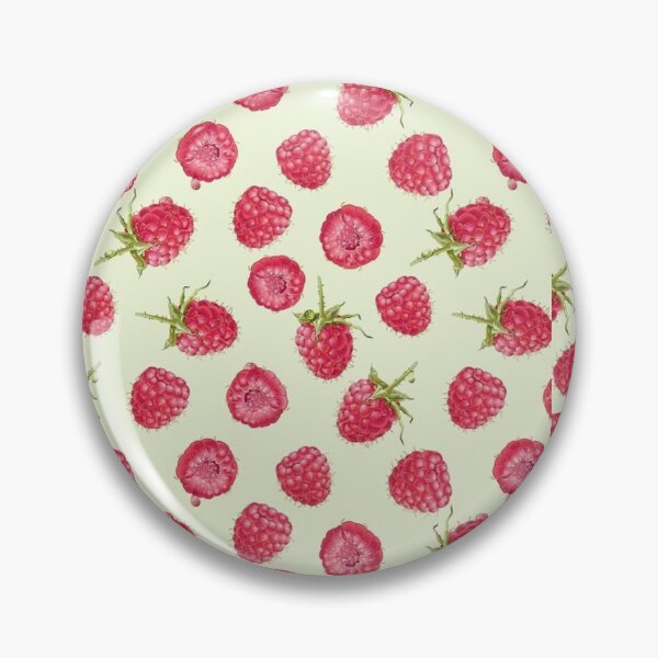 Item preview, Vintage Raspberry Botanical Watercolor Fruit Pattern designed and sold by Cleairydelulu.