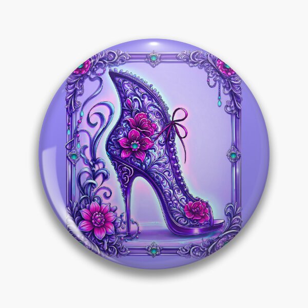 Item preview, Bejeweled Purple Victorian Fantacy Boot  designed and sold by LaRoach Digital Arts.