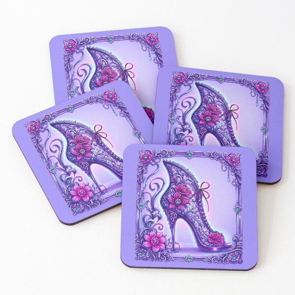 Item preview, Bejeweled Purple Victorian Fantacy Boot  designed and sold by LaRoach Digital Arts.