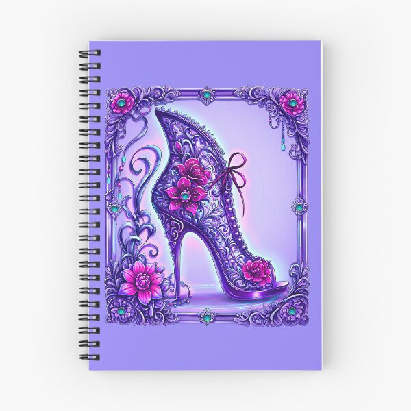 Item preview, Bota victoriana de fantasía morada adornada con joyas designed and sold by LaRoach Digital Arts.