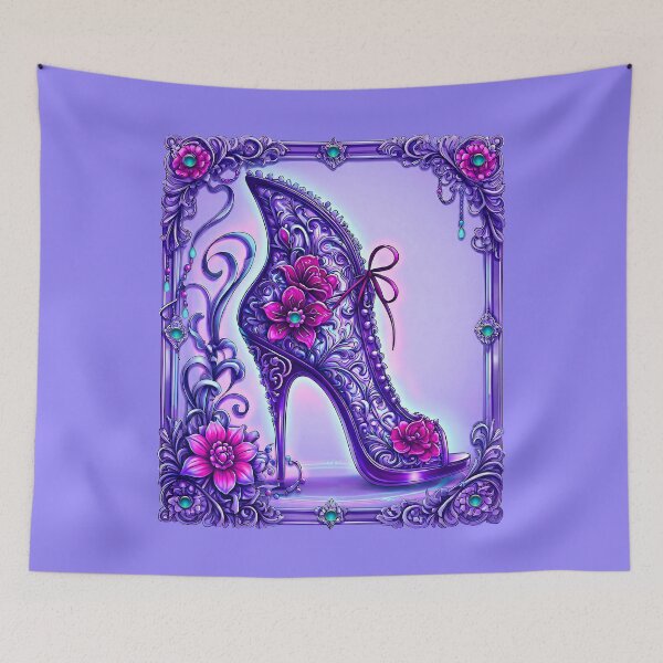 Item preview, Bejeweled Purple Victorian Fantacy Boot  designed and sold by LaRoach Digital Arts.