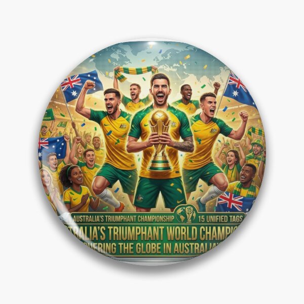Item preview, Australia Football Triumphant World Champions - Socceroos Victory Celebration designed and sold by Wear Sculpt.