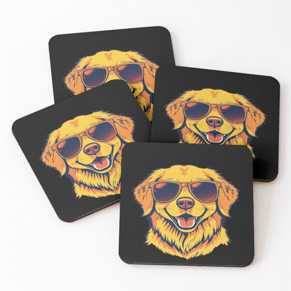 Item preview, Cool Golden Retriever Dog Wearing Retro Vintage Sunglasses designed and sold by Tama-sirth.