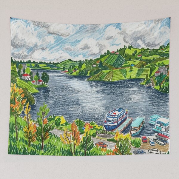 Item preview, The lake that dresses the village designed and sold by CristianCEB.