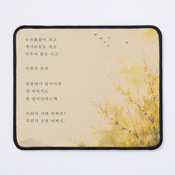 Item preview, Among the Flowers Korean Poetry Art Print designed and sold by joycrysstudio.