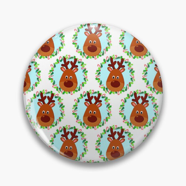 Item preview, Christmas Reindeer Pattern With Candy Canes And Holly designed and sold by DEC02.