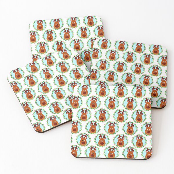 Item preview, Christmas Reindeer Pattern With Candy Canes And Holly designed and sold by DEC02.