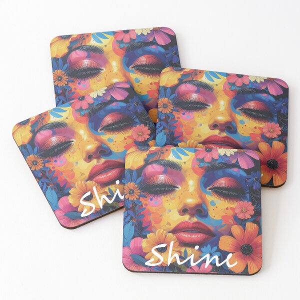 Item preview, Floral Face (script: Shine) designed and sold by WeaveSphere.