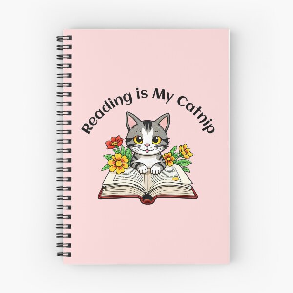 Item preview, Reading Is My Catnip Cute Book Lover Cat – Kawaii Reading Cat Design designed and sold by Sachie's Studio.