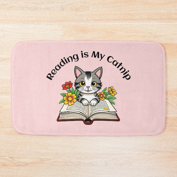Item preview, Reading Is My Catnip Cute Book Lover Cat – Kawaii Reading Cat Design designed and sold by Sachie's Studio.