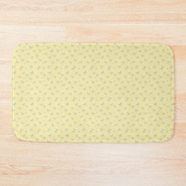 Item preview, Aesthetic Yellow Gingham and Pastel Blue Coquette Bows Pattern designed and sold by Cleairydelulu.
