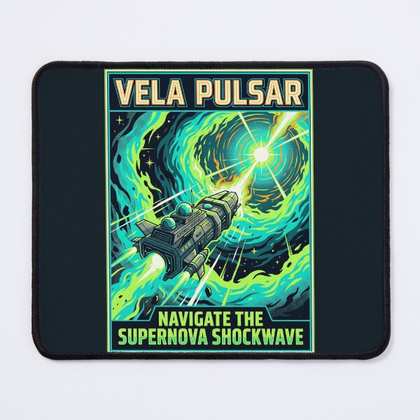 Item preview, Sailing Pulsar Supernova Retro NASA Travel Poster designed and sold by RetroRewind Studio.