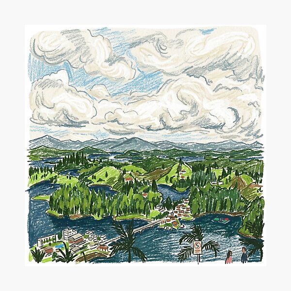 Item preview, Poem of the sky over the lake designed and sold by CristianCEB.