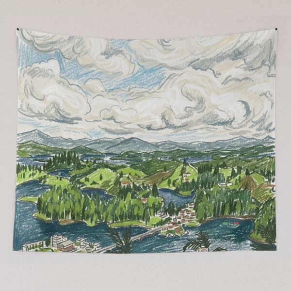 Item preview, Poem of the sky over the lake designed and sold by CristianCEB.