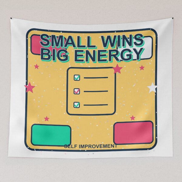 Item preview, Small Wins Big Energy Self Improvement Design designed and sold by houseoflushella.