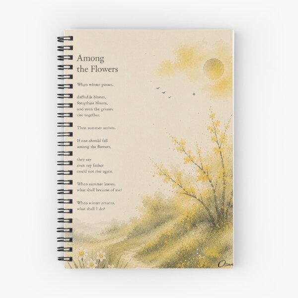 Item preview, Among the Flowers – Korean Poetry Watercolor Art Print designed and sold by joycrysstudio.