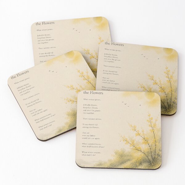Item preview, Among the Flowers – Korean Poetry Watercolor Art Print designed and sold by joycrysstudio.
