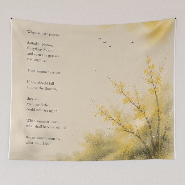 Item preview, Among the Flowers – Korean Poetry Watercolor Art Print designed and sold by joycrysstudio.