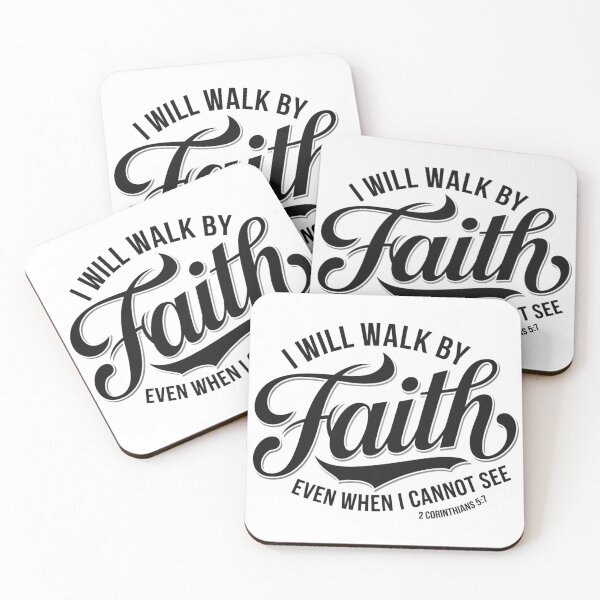 Item preview, I Will Walk By Faith Even When I Cannot See | 2 Corinthians 5:7 Christian Design designed and sold by JupiterLemons.