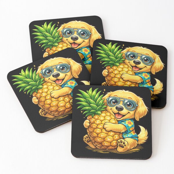 Item preview, Pineapple Dog – Cute Golden Retriever Tropical Summer Gift designed and sold by Wild Horizon Studio.