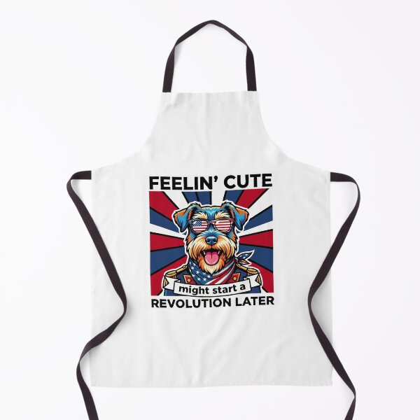 Item preview, Funny Miniature Schnauzer Patriotic Dog Meme – Feelin Cute Revolution July 4th designed and sold by The Real Life Symphony.