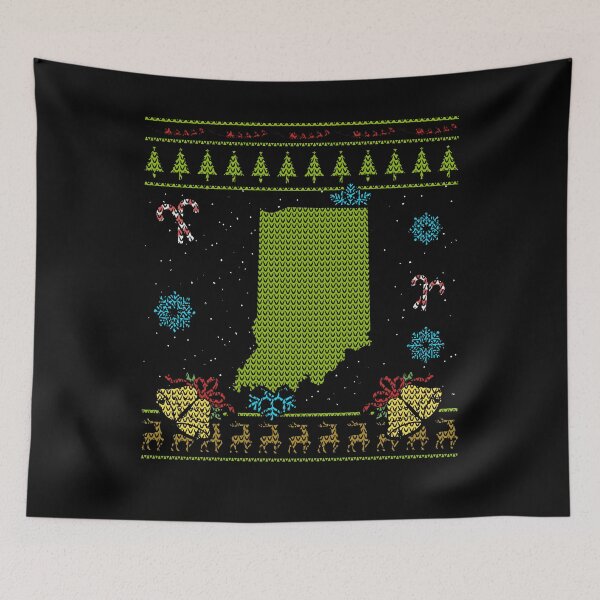 Item preview, Indiana Christmas Ugly Shirt designed and sold by shoppzee.