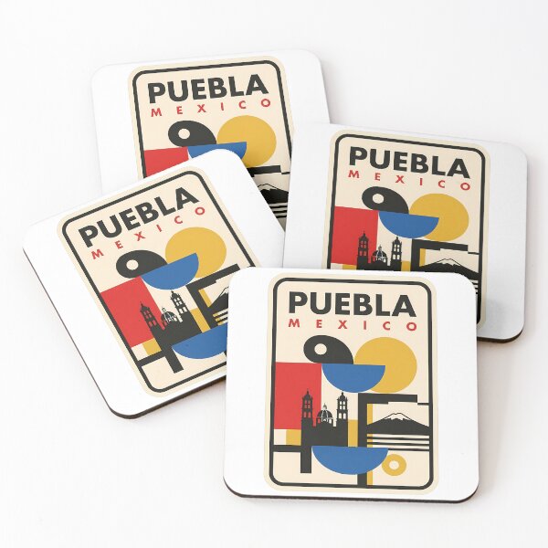 Item preview, Retro Puebla Mexico Geometric Travel Skyline designed and sold by k3rstman1.
