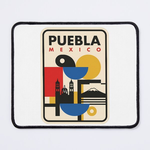 Item preview, Retro Puebla Mexico Geometric Travel Skyline designed and sold by k3rstman1.