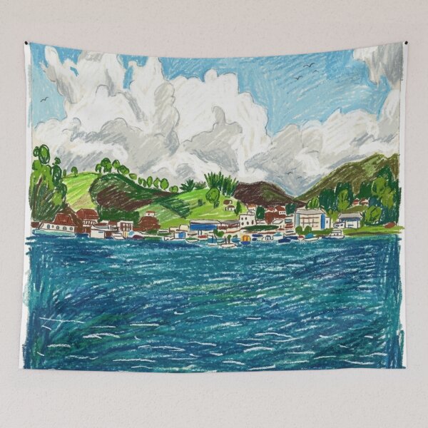 Item preview, The water gently rocks the town. designed and sold by CristianCEB.