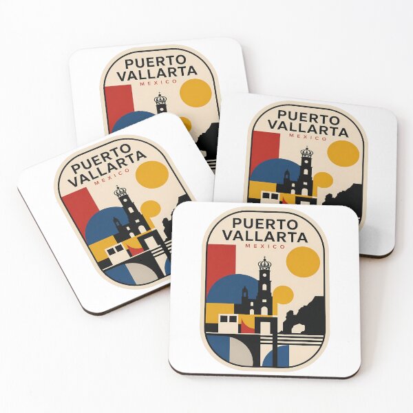 Item preview, Retro Puerto Vallarta Mexico Geometric Travel Scene designed and sold by k3rstman1.