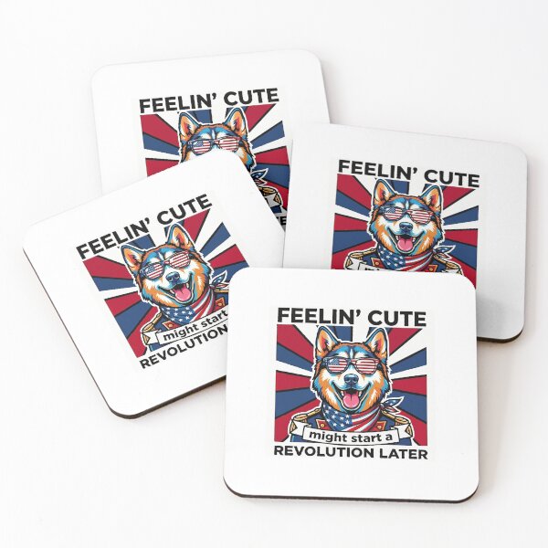 Item preview, Funny Alaskan Husky Patriotic Dog Meme – Feelin Cute Revolution July 4th designed and sold by The Real Life Symphony.