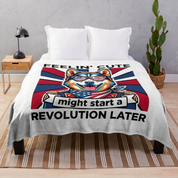 Item preview, Funny Alaskan Husky Patriotic Dog Meme – Feelin Cute Revolution July 4th designed and sold by The Real Life Symphony.