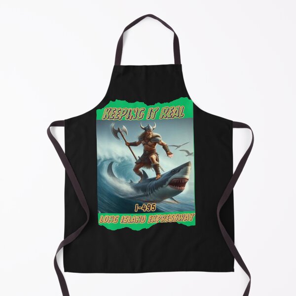Item preview, Long Island NY Expressway FUNNY I-495 SHARK AND VIKING designed and sold by VinlandFashion.