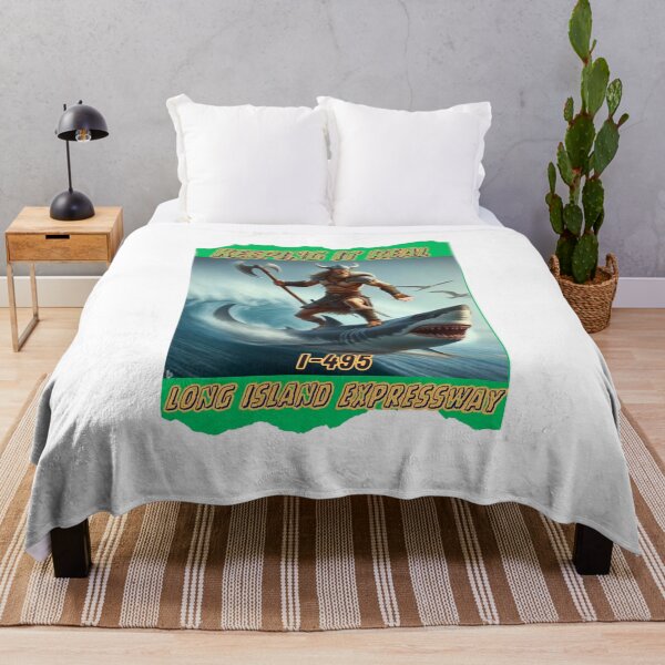 Item preview, Long Island NY Expressway FUNNY I-495 SHARK AND VIKING designed and sold by VinlandFashion.