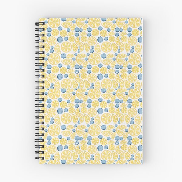 Item preview, Vintage Watercolor Lemon and Blueberry Fruit Pattern designed and sold by Cleairydelulu.