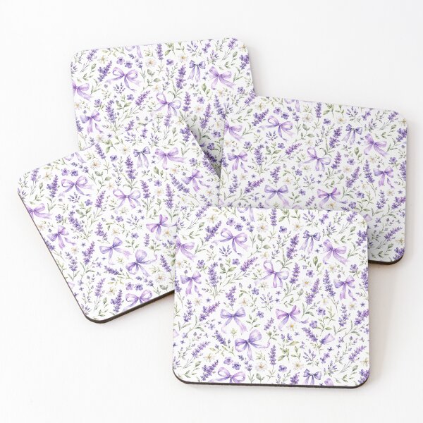 Item preview, Lavender Floral Bow Pattern Phone Case For Mom | Vintage Provence Lavender Journal For Teachers | Soft Watercolor Lavender Blanket For Grandma | Purple Ribbon Botanical Tote Bag designed and sold by VivaFy.