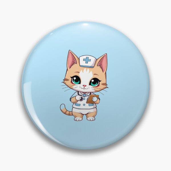 Item preview, Cute Nurse Cat Chibi Medical Professional Kawaii kitten. designed and sold by Tama-sirth.