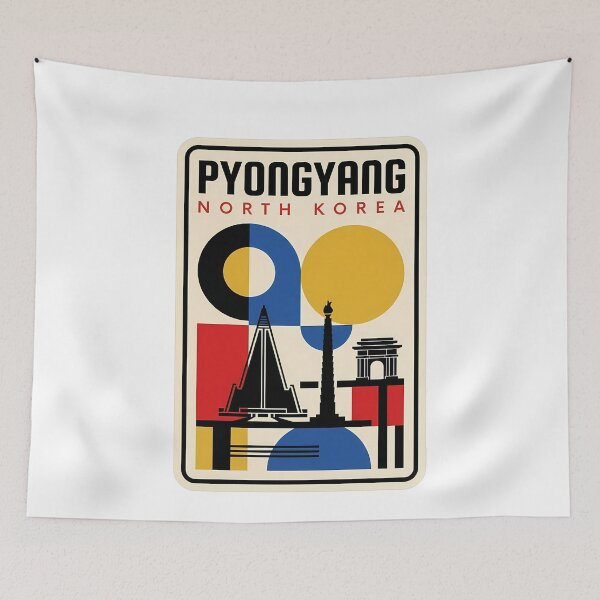 Item preview, Vintage Pyongyang North Korea Abstract Cityscape designed and sold by k3rstman1.