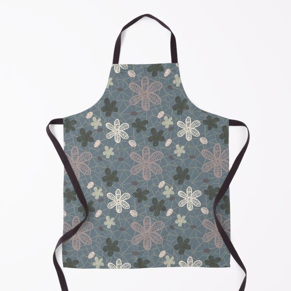 Item preview, Tossed Lace Flowers Denim and Mushroom designed and sold by Dally-Dabble.