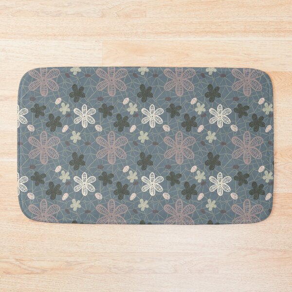 Item preview, Tossed Lace Flowers Denim and Mushroom designed and sold by Dally-Dabble.