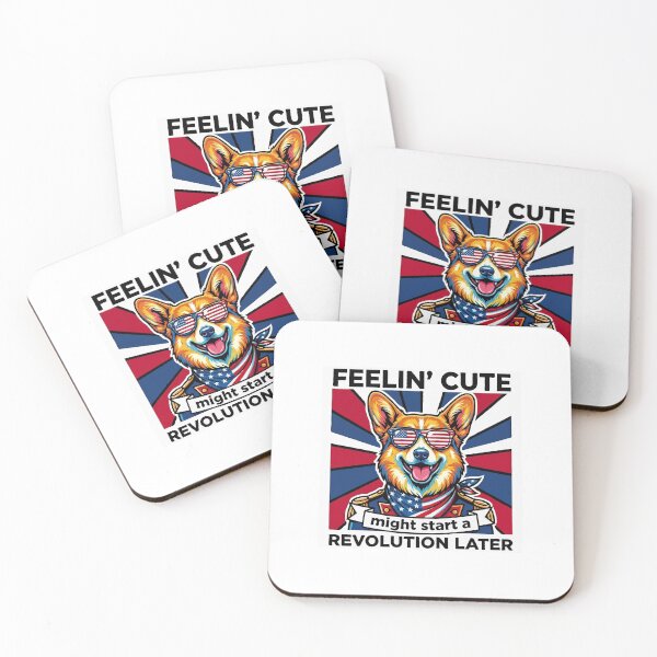 Item preview, Funny Pembroke Welsh Corgi Patriotic Dog Meme – Feelin Cute Revolution July 4th designed and sold by The Real Life Symphony.