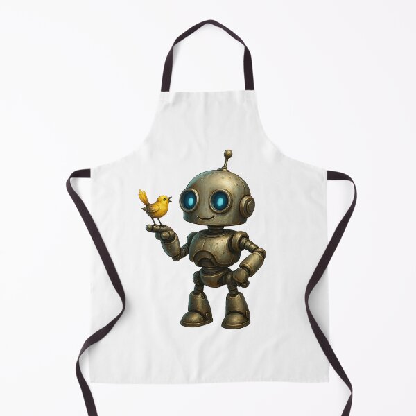Item preview, Friendly Robot and Little Bird – Cute Companion Design designed and sold by Yomere.