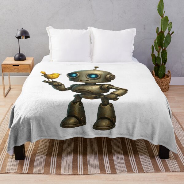 Item preview, Friendly Robot and Little Bird – Cute Companion Design designed and sold by Yomere.